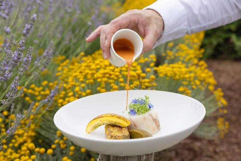 Les Jardins Sauvages in La Gacilly Organic Restaurant Brittany